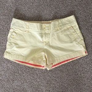 Yellow AE shortie shorts